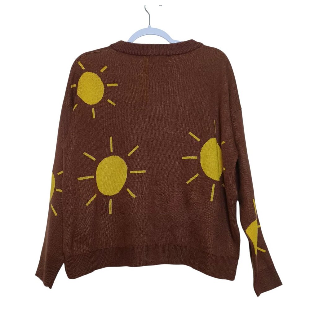 Compania Fantastica Crew Neck Sweater Knit Sunshine Suns Size SMALL - Picture 3 of 10